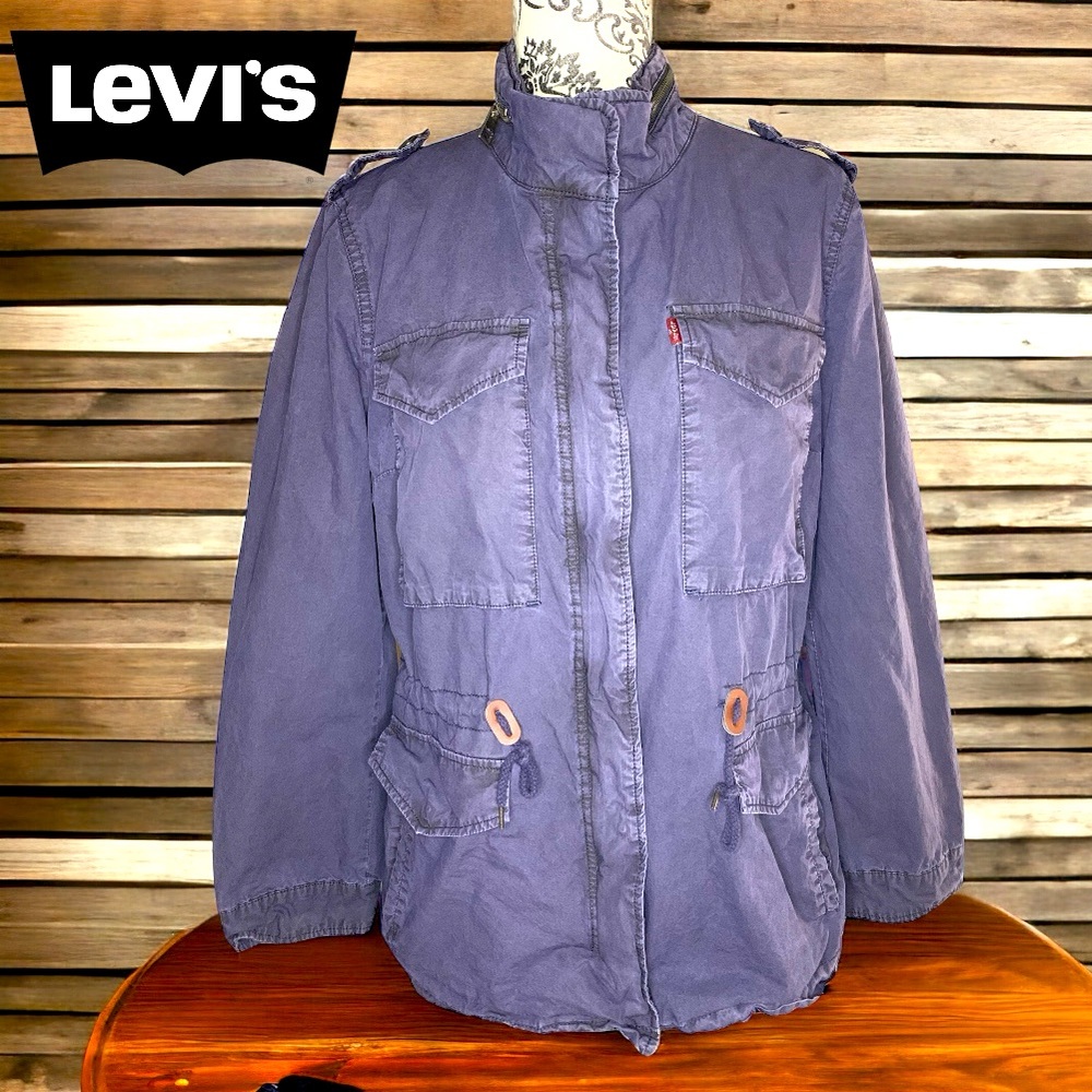 LEVI’S Women’s Navy Canvas Jacket- Large
